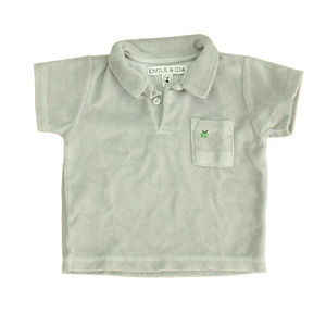 Emile & Ida Boys Gray Polo Shirt size: 9 Months